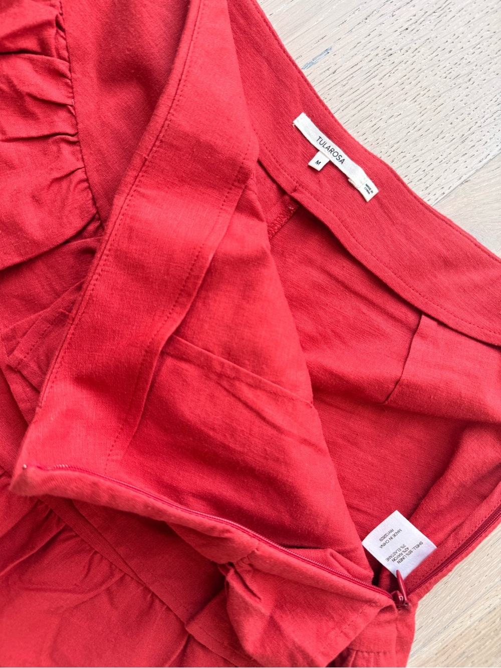 Tularosa Red Ruffle Skort - Picture 2 of 4